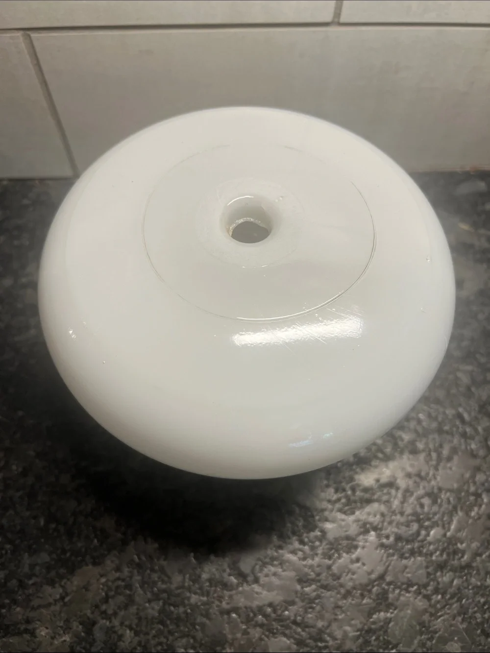 Currier and Ives White Milk Glass oil Lamp base only. See example pic.